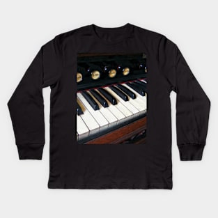 Organ Keyboard Closeup Kids Long Sleeve T-Shirt